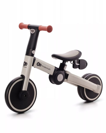 Kinderkraft 4TRIKE 3in1 balansinis triratukas ir paspirtukas, pilkas