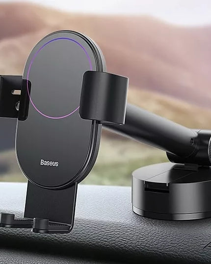 BASEUS gravitacinis automobilinis telefono laikiklis prietaisų skydeliui arba stiklui