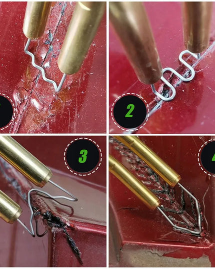 Techrebal 858D Pro karšto oro stotelė ir plastiko suvirinimo rinkinys su segikliu, PP, ABS ir EPDM užpildu