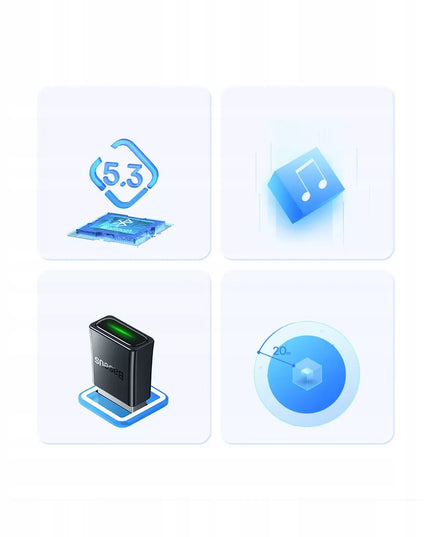 BASEUS USB adapteris | „Bluetooth 5.3“ siųstuvas-imtuvas, skirtas „Windows“, „Plug & Play“
