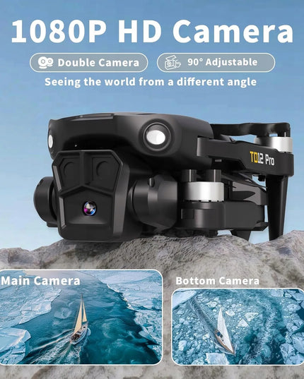 Toladrone TD12Pro sulankstomas FPV dronas su 1080P kamera, bešepetėliniais varikliais