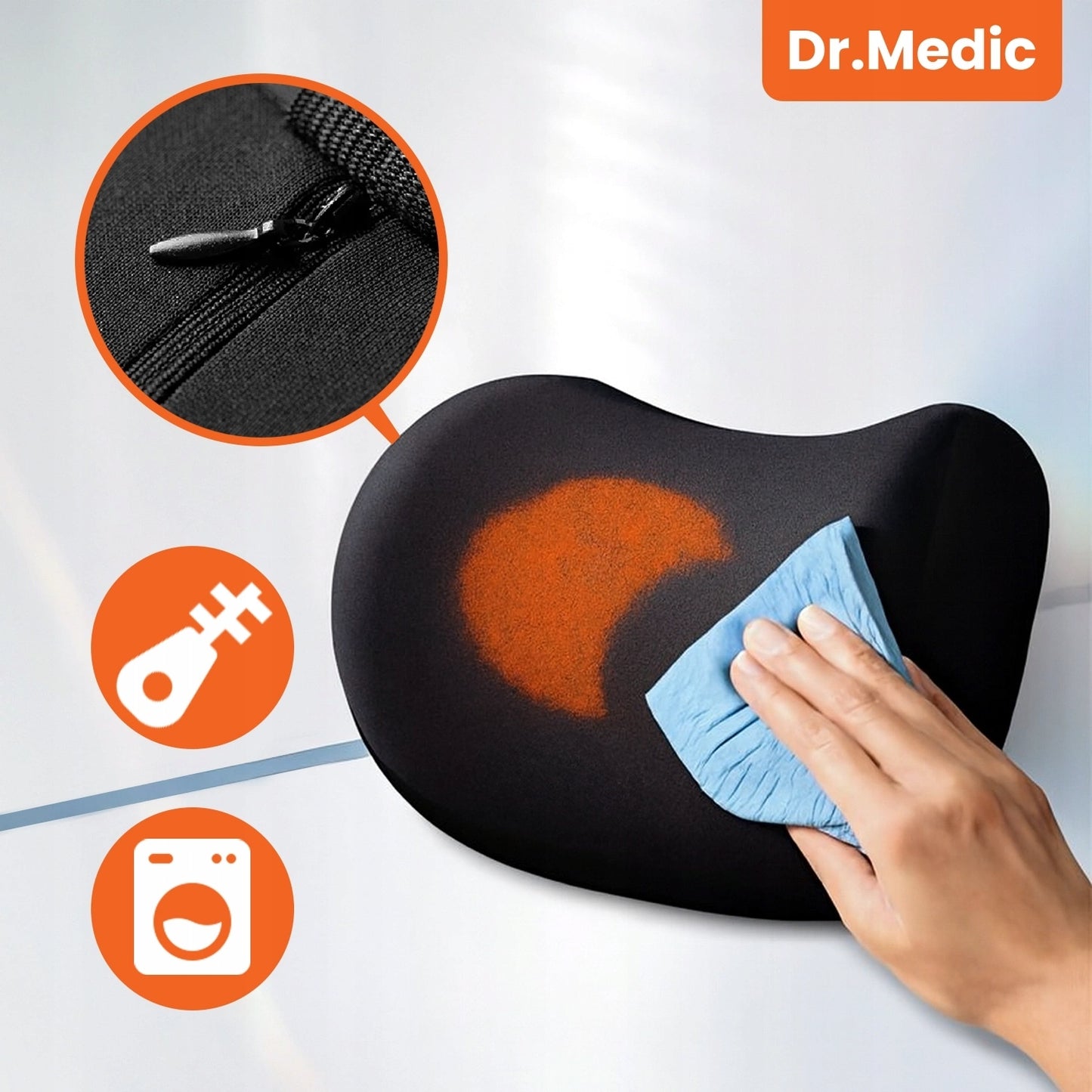 Pagalvėlė automobiliui, biurui, kaklui, galvai ant sėdynės, atlošo DR.MEDIC