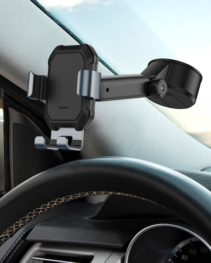 BASEUS LAIKIKLIS TELEFONUI AUTOMOBILIUI ANT PRIETAISŲ SKYDELIO ARBA PRIEKINIO STIKLO, TVIRTAS AUTOMOBILINIS LAIKIKLIS