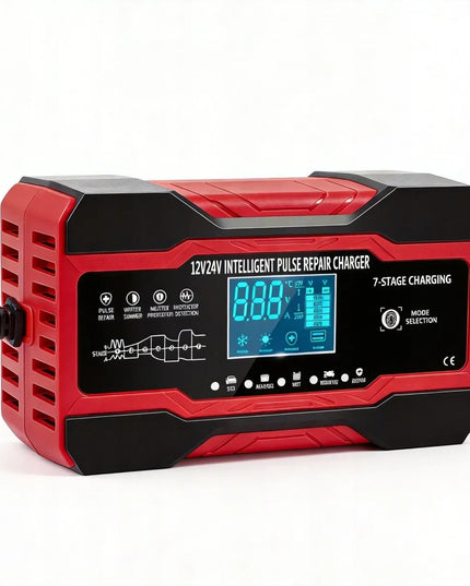 Automatinis 12 V / 24 V akumuliatorių įkroviklis