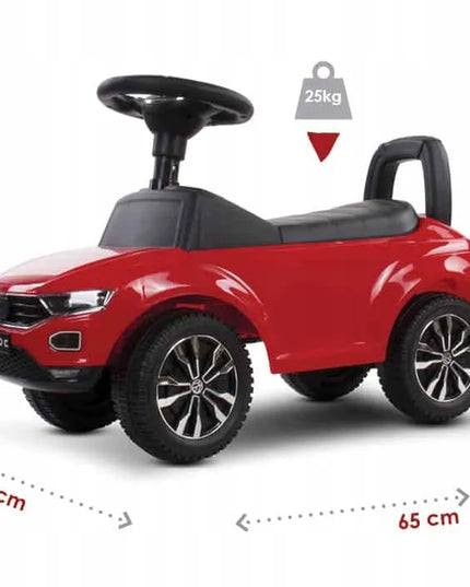 Vaikiškas paspirtukas-stūmiklis Volkswagen T-Roc su daiktadėže ir signalu