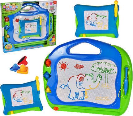 Magnetinė spalvota braižymo lenta su trinamais antspaudėliais