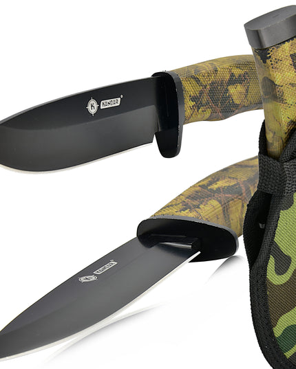 KANDAR Medžioklinis Karinis Peilis Finka + Makštis