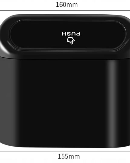 Mažas automobilinis šiukšlių kibiras ant sėdynės šono