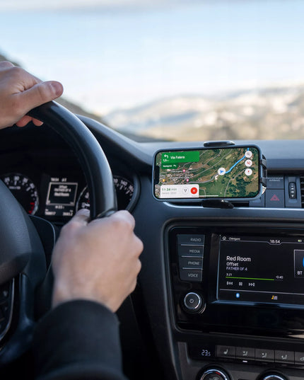 Spacecase automobilinis telefono laikiklis į ventiliacijos groteles, juodas
