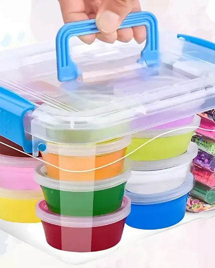 Didelis kūrybinis „slime“ gaminimo rinkinys vaikams, 71 dalis su priedais ir dekoracijomis