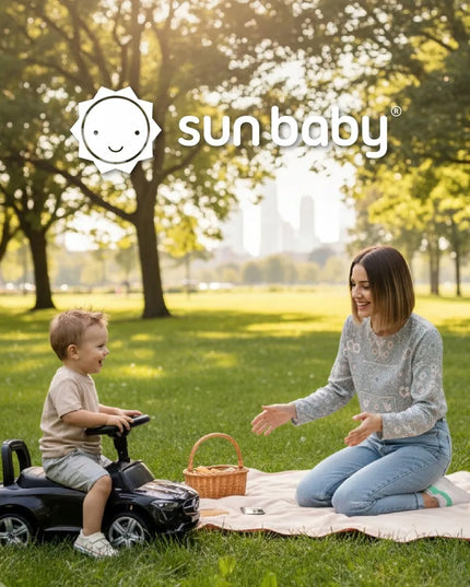Sun Baby Mercedes C-Class vaikiškas paspirtukas-stumdukas, juodas