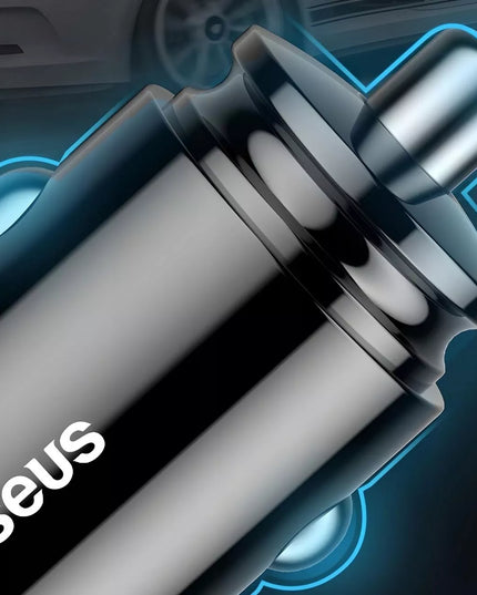 BASEUS galingas greitas automobilinis įkroviklis USB USB-C TYPE-C PD 30W QC 3.0 5A