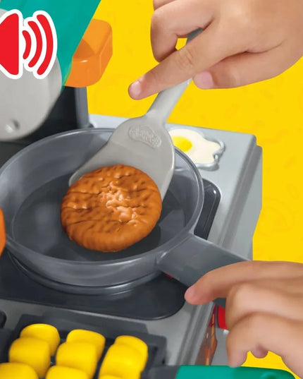 PLAY-DOH plastilinas „Super“ virtuvė su garsais, 6 indeliai ir priedai G2309