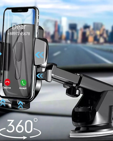 Automobilinis telefono laikiklis ant stiklo ir prietaisų skydelio Alogy
