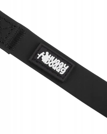 8 m ilgio dresavimo pavadėlis šunims HUGGY DOGGY, vandeniui atsparus PVC, patvarus, dydis L, juodas