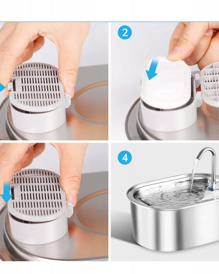 8 pakaitinių filtrų rinkinys 3,2 l katėms ir šunims skirtoms gertuvėms