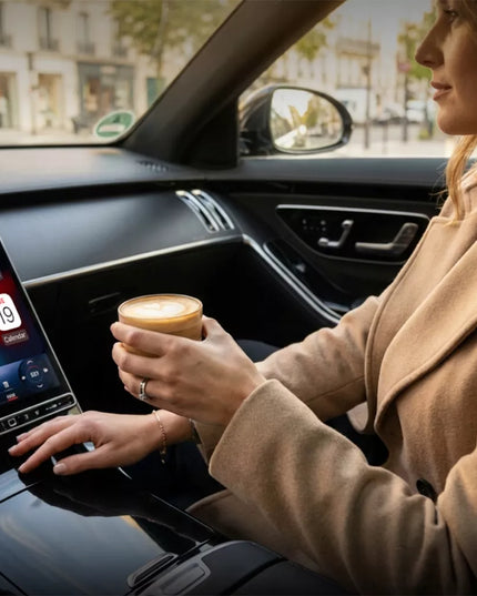 Belaidis Android Auto ir CarPlay adapteris automobiliui WiFi 6, skirtas 2 telefonams 2-in-1