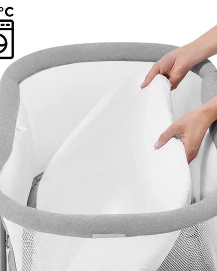 Vaikiška lovytė-lopšys-sūpuoklės 3in1 kompaktiška Lovi Kinderkraft pilka