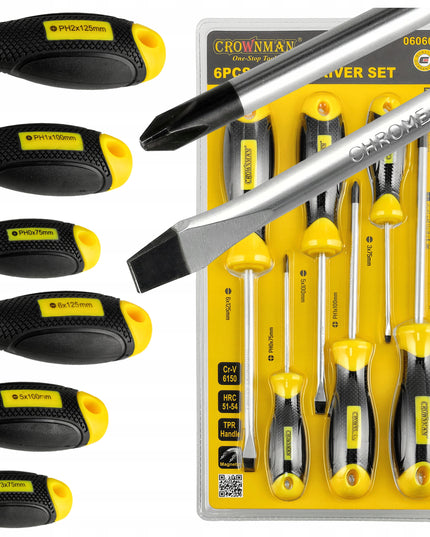 Magnetiniai atsuktuvai su antikorozine danga, 6 vnt. rinkinys