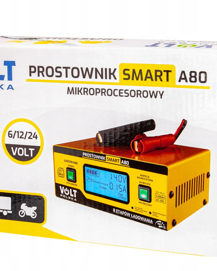 „Volt Smart A80“ akumuliatorių įkroviklis, 6/12/24 V, 15 A