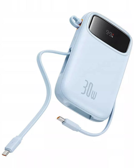 BASEUS spartusis išorinis akumuliatorius QPow 2 30W 10000mAh su USB-C laidais