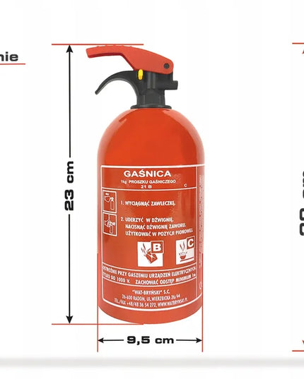 1 kg automobilinis gesintuvas su UG4 dėklu bagažinei, tvirtinamu „Velcro“ juosta