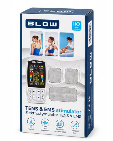 BLOW EMS-01 raumenų elektrostimuliatorius TENS, EMS ir RELAX masažui