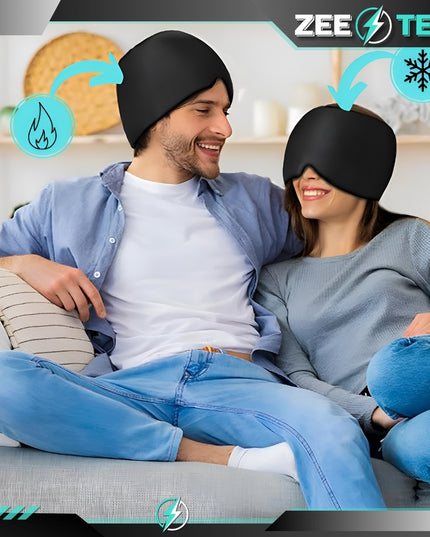 Vėsinanti gelio kompreso kaukė galvos skausmui ir migrenai malšinti