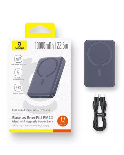 BASEUS 10000 mAh 22.5W magnetinis MagSafe išorinis akumuliatorius su integruotu laidu