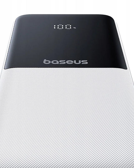 BASEUS išorinė baterija 10000 mAh 22,5W su integruotais USB-C ir Lightning laidais