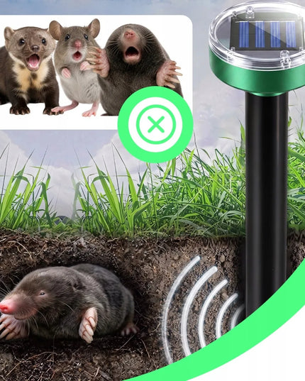 8 vnt. RETOO saulės energija maitinamų kurmių ir pelėnų atbaidytuvų sodui