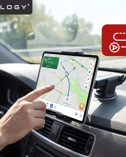 Automobilinis telefono ir planšetinio kompiuterio laikiklis ant stiklo ar prietaisų skydelio 4-11"