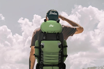 Turistinė 90L kuprinė žygiams, atspari lietui