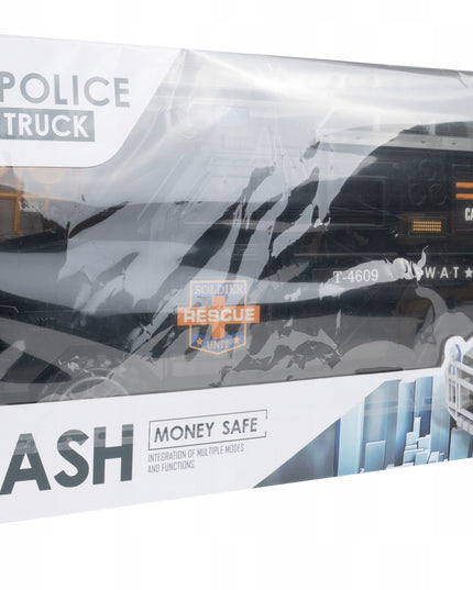 SEIFAS-TAUPYKLĖ BANKOMATAS POLICIJOS AUTOMOBILIS MONETOMS, BANKNOTAMS, PIN KODUI VAIKAMS