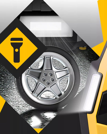 Automobilinis kompresorius, nešiojamas elektrinis oro siurblys, 12V LCD LED