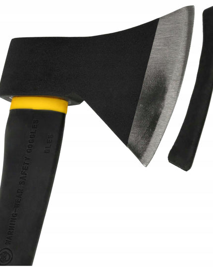 Universalus kirvis 800g, patogus, STIPRUS, iš anglinio plieno, 38cm, skirtas skaldyti