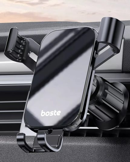 Boste gravitacinis automobilinis telefono laikiklis ventiliacijos grotelėms