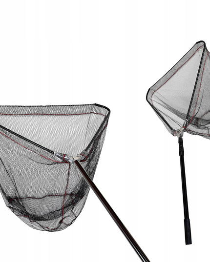 Teleskopinis sulankstomas meškeriojimo tinklas žuvims su gumuota tinkleliu 210 cm