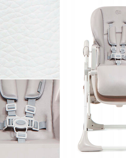 Kinderkraft Sulankstoma Vaikų Maitinimo Kėdutė su Ratukais YUMMY Pilka