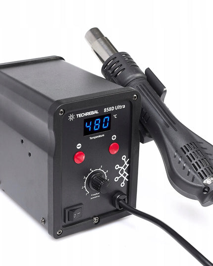 Plastiko suvirinimo stotelė Techrebal 858D ULTRA 750 W su plastikų susegikliu