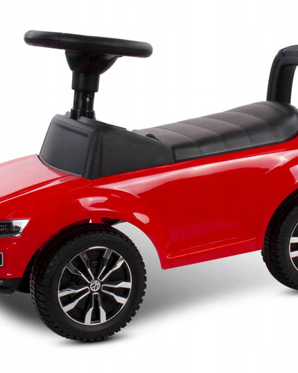 Vaikiškas paspirtukas-stūmiklis Volkswagen T-Roc su daiktadėže ir signalu