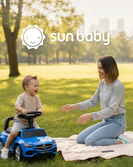Sun Baby „Mercedes C-Class“ stumiamas paspirtukas-vaikštynė, mėlynas