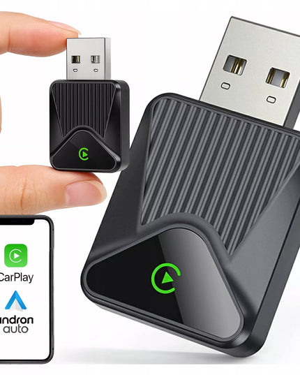 Belaidis Micro CarPlay Android Auto adapteris su Wi-Fi ir Bluetooth moduliu