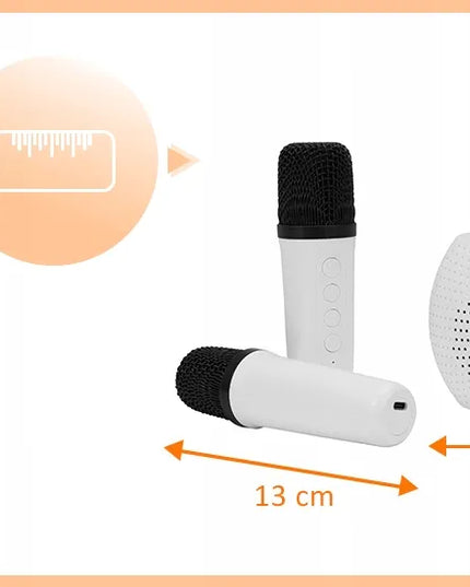 Belaidė karaoke sistema MusicMate MM-SC150 GleamStar su 2 mikrofonais