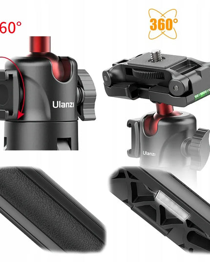Trikojis monopodas ir asmenukių lazda Ulanzi MT-41 fotoaparatui, telefonui, LED lempai ir mikrofonui