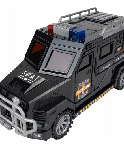 SEIFAS-TAUPYKLĖ BANKOMATAS POLICIJOS AUTOMOBILIS MONETOMS, BANKNOTAMS, PIN KODUI VAIKAMS