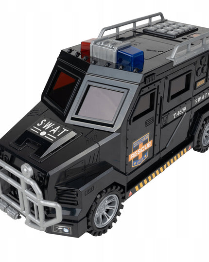 SEIFAS-TAUPYKLĖ BANKOMATAS POLICIJOS AUTOMOBILIS MONETOMS, BANKNOTAMS, PIN KODUI VAIKAMS