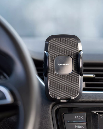 Spacecase automobilinis telefono laikiklis į ventiliacijos groteles, juodas