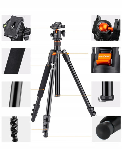 Trikojis fotoaparatui su 3D rutuline galvute makrofotografijai K&F Concept SA234