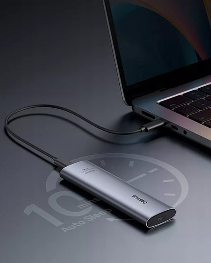 BASEUS M.2 NVMe 10 Gb/s išorinis SSD dėklas iki 8TB